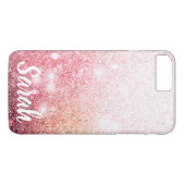 Rosa Glitzer glänzend Design Case-Mate iPhone Hülle (Rückseite (Horizontal))
