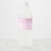 Rosa Glitzer, glänzende Süße 16 Wasser Flasche Eti Wasserflaschenetikett (Rückseite)