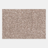 Rosa Glitzer Glitzy Stripes Geschenkpapier Set (Vorderseite 2)