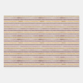 Rosa Glitzer Glitzy Stripes Geschenkpapier Set (Vorderseite)