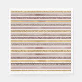 Rosa Glitzer Glitzy Stripes Serviette (Vorderseite)