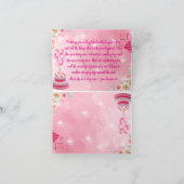 Rosa Glitzer Glückwunschkarte Geburtstag Karte (Innenseite)