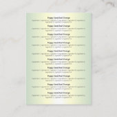 Rosa Glitzer Gold Duftstoffe Visitenkarte (Rückseite)