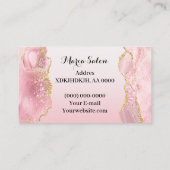 Rosa Glitzer Gold Visitenkarte (Rückseite)