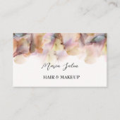 Rosa Glitzer goldfarbene Aquarellfarben Visitenkar Visitenkarte (Vorderseite)