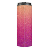 Rosa Glitzer Gradient Sparkle Textur Thermosbecher (Rückseite)