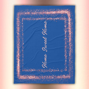 Rosa Glitzer-Grenzmonogramm   Fleecedecke