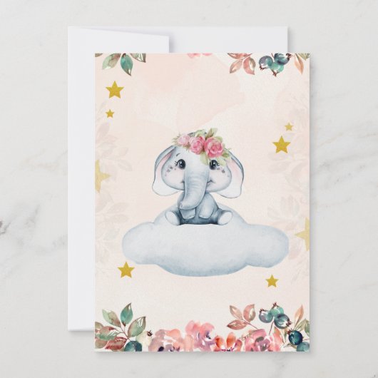 Rosa Glitzer, gürtelniedliche Babydusche Einladung (Rückseite)