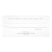 Rosa Glitzer Herzsalon Wellness-Center Geschenkgut Werbekarte (Hinten)