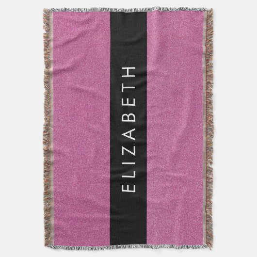 Rosa Glitzer, Hintergrund des Glitzer, Ihr Name Decke (Vorderseite Vertikal)