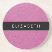 Rosa Glitzer, Hintergrund des Glitzer, Ihr Name Getränkeuntersetzer (Vorne)