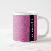 Rosa Glitzer, Hintergrund des Glitzer, Ihr Name Jumbo-Tasse (Rechts)