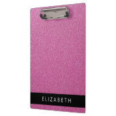 Rosa Glitzer, Hintergrund des Glitzer, Ihr Name Klemmbrett (Links)