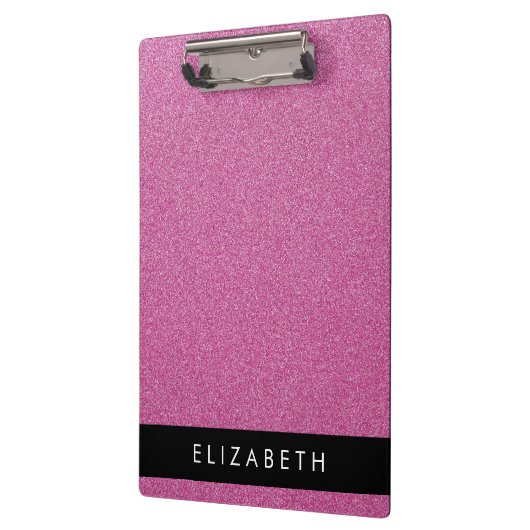 Rosa Glitzer, Hintergrund des Glitzer, Ihr Name Klemmbrett (Links)