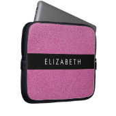 Rosa Glitzer, Hintergrund des Glitzer, Ihr Name Laptopschutzhülle (Vorne Rechts)