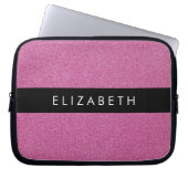 Rosa Glitzer, Hintergrund des Glitzer, Ihr Name Laptopschutzhülle (Vorderseite)