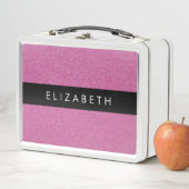 Rosa Glitzer, Hintergrund des Glitzer, Ihr Name Metall Brotdose (Beispiel)