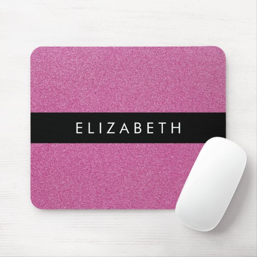 Rosa Glitzer, Hintergrund des Glitzer, Ihr Name Mousepad (Mit Mouse)