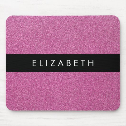 Rosa Glitzer, Hintergrund des Glitzer, Ihr Name Mousepad (Vorne)