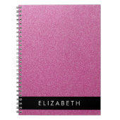 Rosa Glitzer, Hintergrund des Glitzer, Ihr Name Notizblock (Vorderseite)