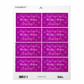 Rosa Glitzer Hochzeitsweine- oder Wasserflaschen-E (Vorne)