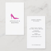 Rosa Glitzer-hohe Fersen-Schuh-Geschäfts-Karte Visitenkarte (Vorne/Hinten)