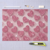 Rosa Glitzer Hört Funkelnd Romantisches Tissue Pap Seidenpapier (Handwerk)