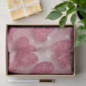 Rosa Glitzer Hört Funkelnd Romantisches Tissue Pap Seidenpapier (Geschenk)