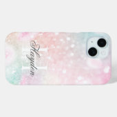 Rosa Glitzer Hübsch Bokeh-Muster Case-Mate iPhone Hülle (Rückseite (Horizontal))