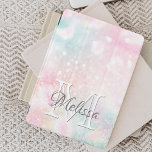 Rosa Glitzer Hübsch Bokeh-Muster iPad Air Hülle<br><div class="desc">Personalisieren Sie dieses hübsche rosa Glitzer-Muster einfach mit Ihrem individuelle Name und/oder Monogramm.</div>