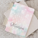 Rosa Glitzer Hübsch Bokeh-Muster iPad Pro Cover<br><div class="desc">Personalisieren Sie dieses hübsche rosa Glitzer-Muster einfach mit Ihrem individuelle Name und/oder Monogramm.</div>