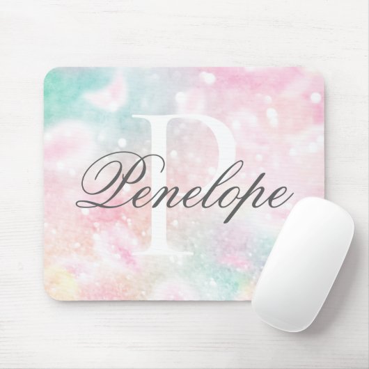 Rosa Glitzer Hübsch Bokeh-Muster Mousepad (Mit Mouse)