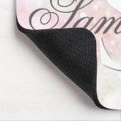 Rosa Glitzer Hübsch Bokeh-Muster Mousepad (Ecke)