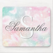 Rosa Glitzer Hübsch Bokeh-Muster Mousepad (Vorne)