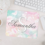 Rosa Glitzer Hübsch Bokeh-Muster Mousepad<br><div class="desc">Personalisieren Sie dieses hübsche rosa Glitzer-Muster einfach mit Ihrem individuelle Name und/oder Monogramm.</div>
