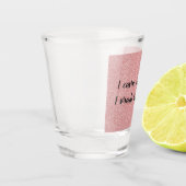 Rosa Glitzer I machte es aus rückwärtigem Shotglas Schnapsglas (Links)