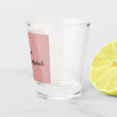 Rosa Glitzer I machte es aus rückwärtigem Shotglas Schnapsglas (Rechts)