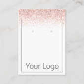 Rosa Glitzer Ihre Logo-Verleihkarte Visitenkarte (Vorderseite)