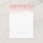 Rosa Glitzer Ihre Logo-Verleihkarte Visitenkarte (Rückseite)