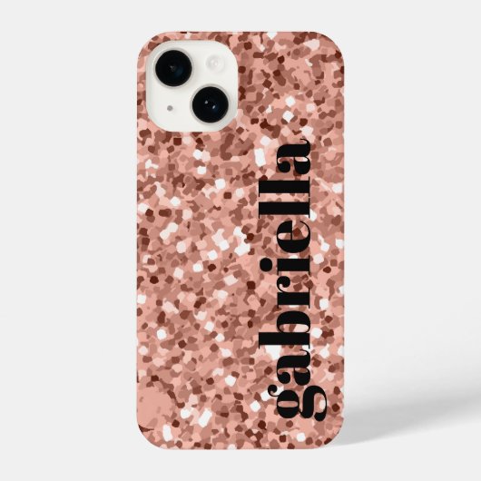 Rosa Glitzer iPhone Hülle (Rückseite)