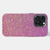 Rosa Glitzer iPhone Hülle (Rückseite (Horizontal))