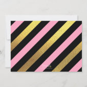 Rosa Glitzer jedes Foto jedes Alters Einladung Geb (Rückseite)