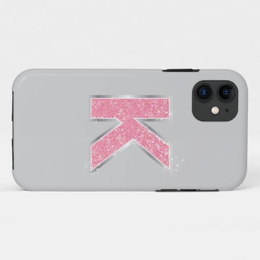 Rosa Glitzer K Case-Mate iPhone Hülle (Rückseite (Horizontal))