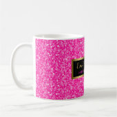 Rosa Glitzer Kaffeetasse (Links)