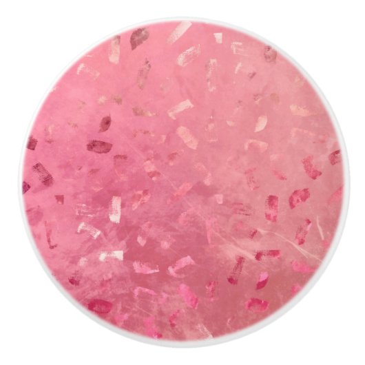 Rosa-Glitzer Keramikknauf (Vorderseite)