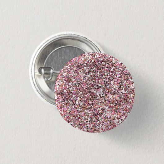 Rosa Glitzer-Knopf Button (Vorne & Hinten)