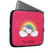 Rosa Glitzer Laptopschutzhülle (Vorne Rechts)