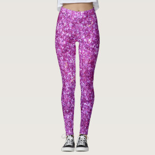 Rosa Glitzer Leggings