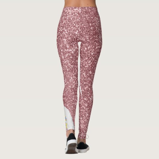 Rosa Glitzer Leggings (Rückseite)