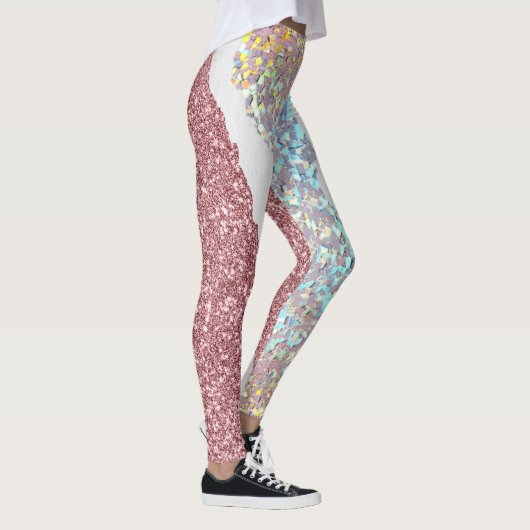 Rosa Glitzer Leggings (Rechts)